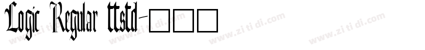 Logic Regular ttstd字体转换
